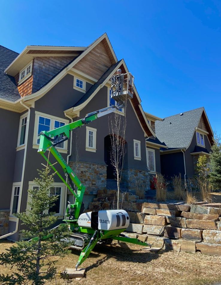 Exterior painting detail work and lift access